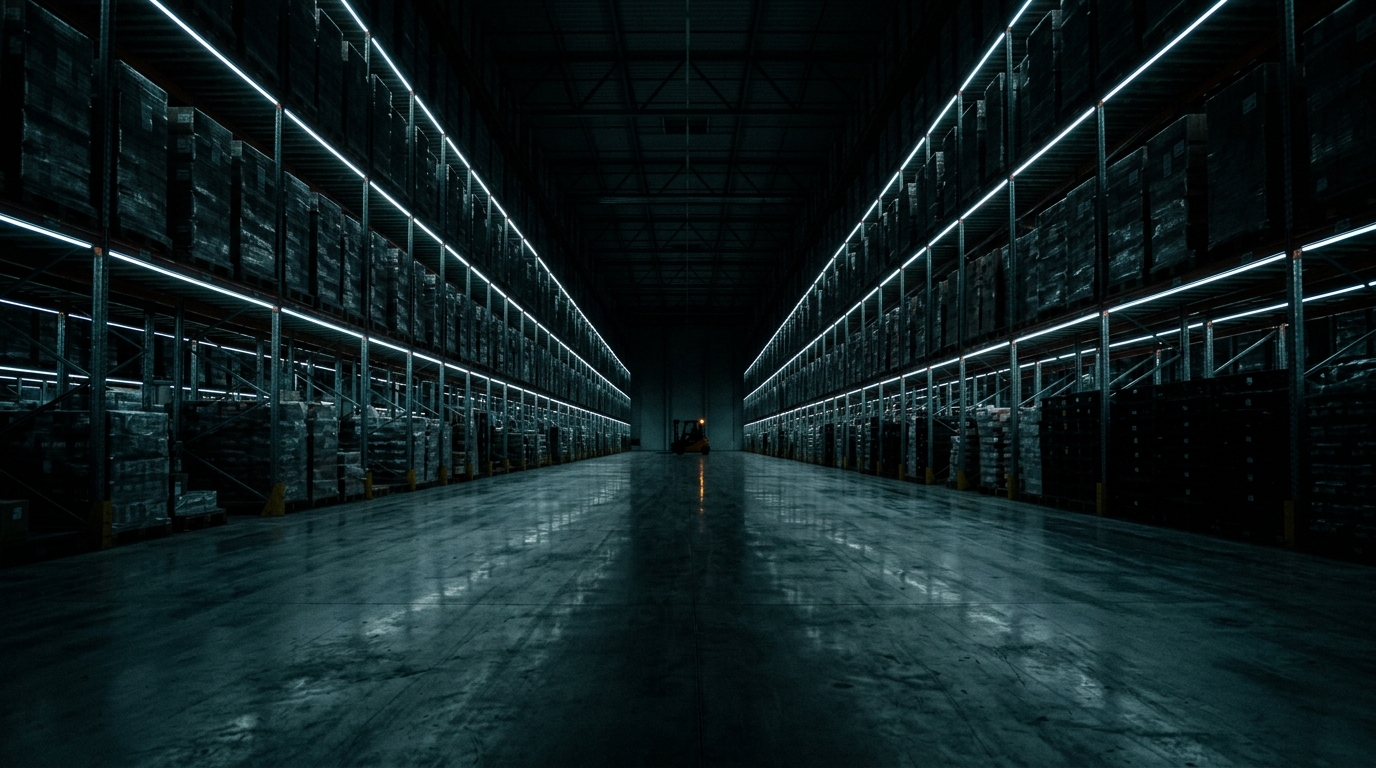 Operación industrial nocturna